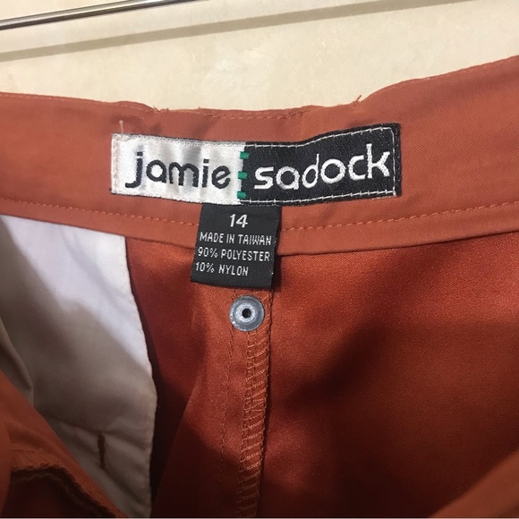 SALE ✨ Jamie Sadock Womens Size 14 Rustic Orange Solid Golf Shorts - Picture 7 of 10